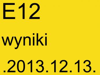 Europan E12 - WYNIKI 